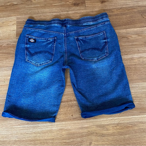 Dickies Stretch Denim Jogger Slim Bermuda Pull On Drawstring Shorts Size 34 Slim - Picture 3 of 12